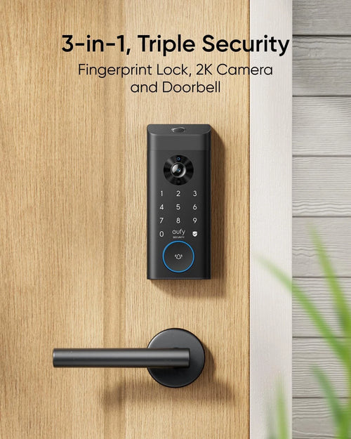 Security Video Smart Lock E330 3-in-1 2K Camera Doorbell Fingerprint Lock